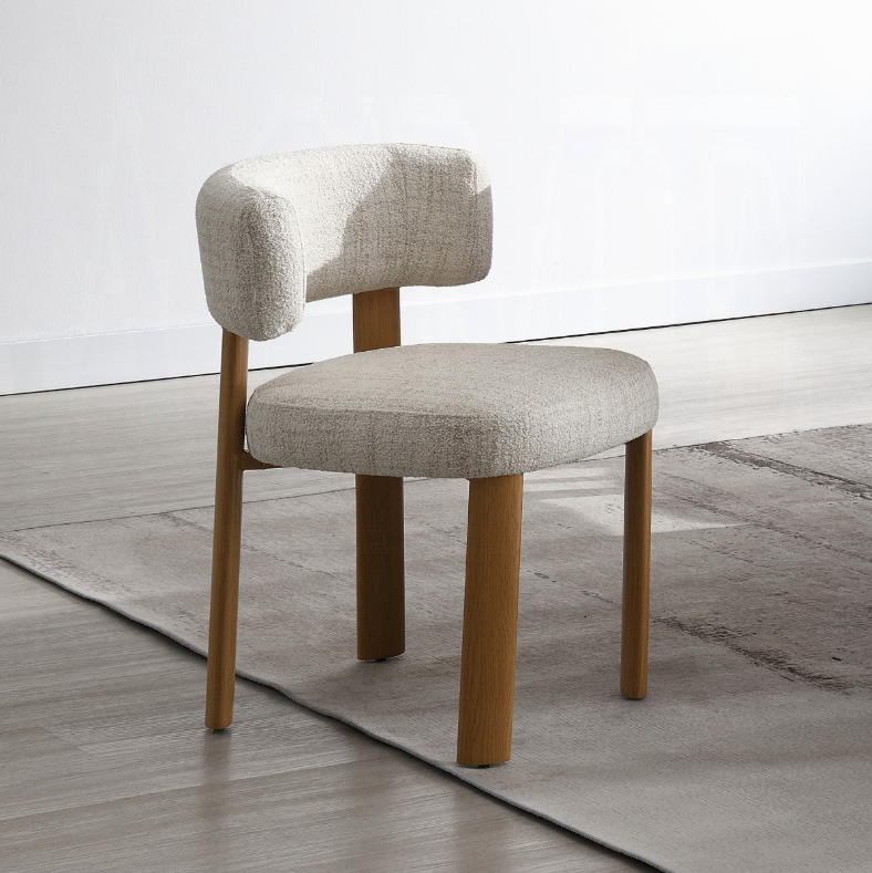 Ogin Beige Chenille & Gray Side Chair (Set of 2) image 1