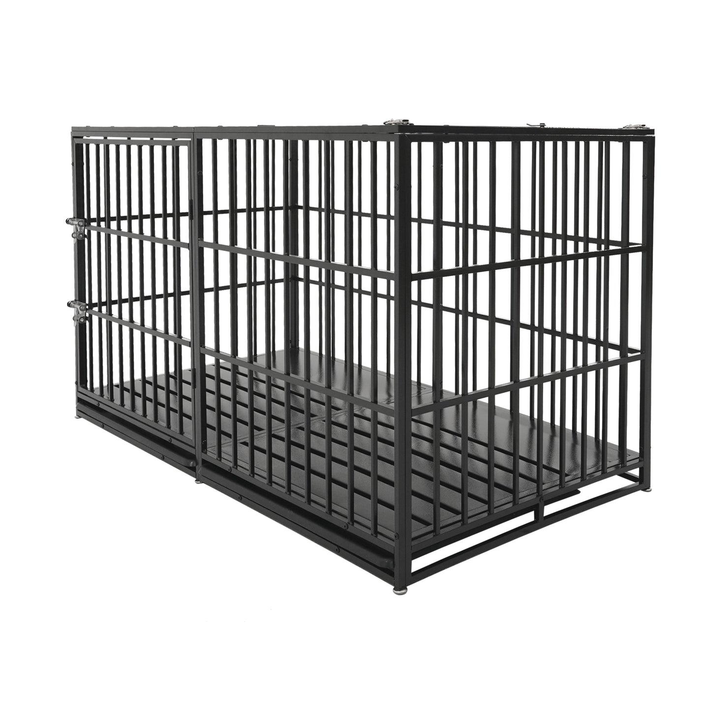 61" Extra Large Heavy Duty Dog Crate Dog cage Strong Metal Dog Kennels and Pens Crates for Large Dogs image 11
