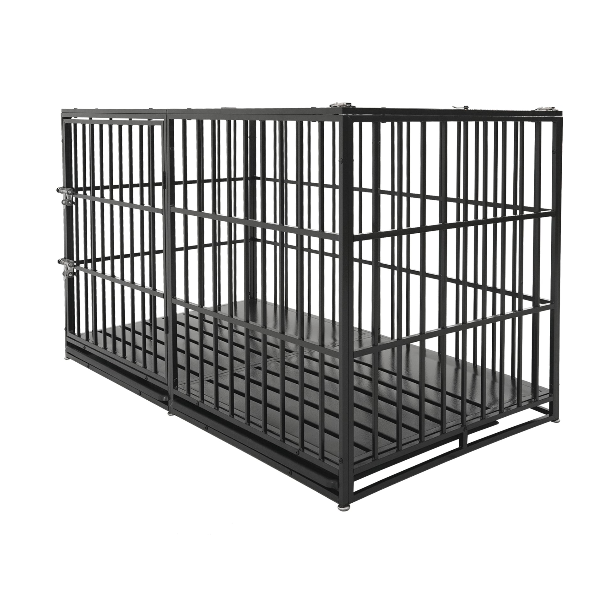 61" Extra Large Heavy Duty Dog Crate Dog cage Strong Metal Dog Kennels and Pens Crates for Large Dogs image 11