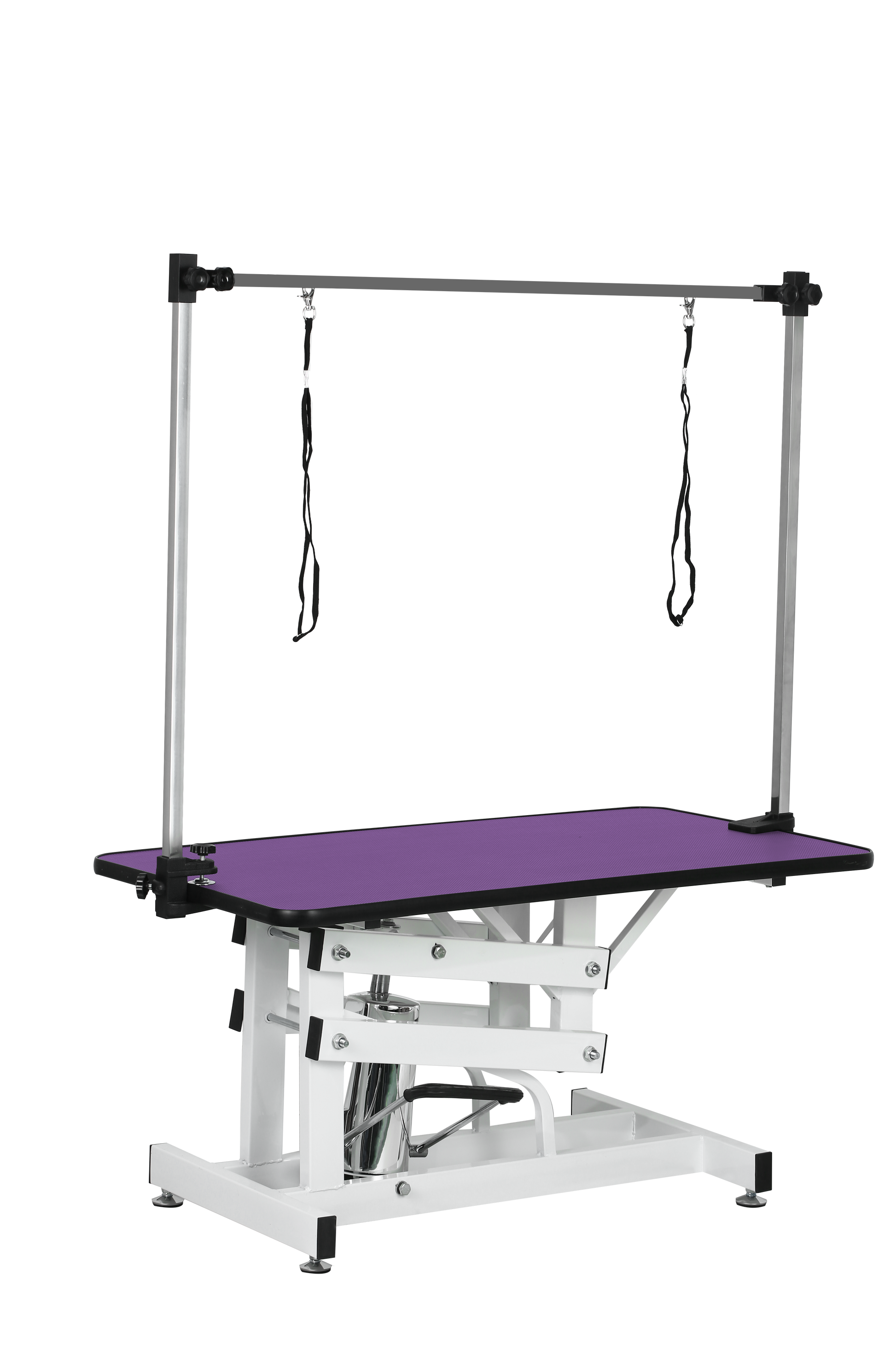 42.5INCH HYDRAULIC PET GROOMING TABLE WITH "H" ARM PURPLE image 5