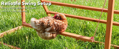 3-in-1 Nesting Boxes for Chickens with Perch and Swing- Wooden Chicken Nesting Box for Poultry 3 Compartments Laying Eggs Nest Box for Chickens, Hens, Ducks image 4