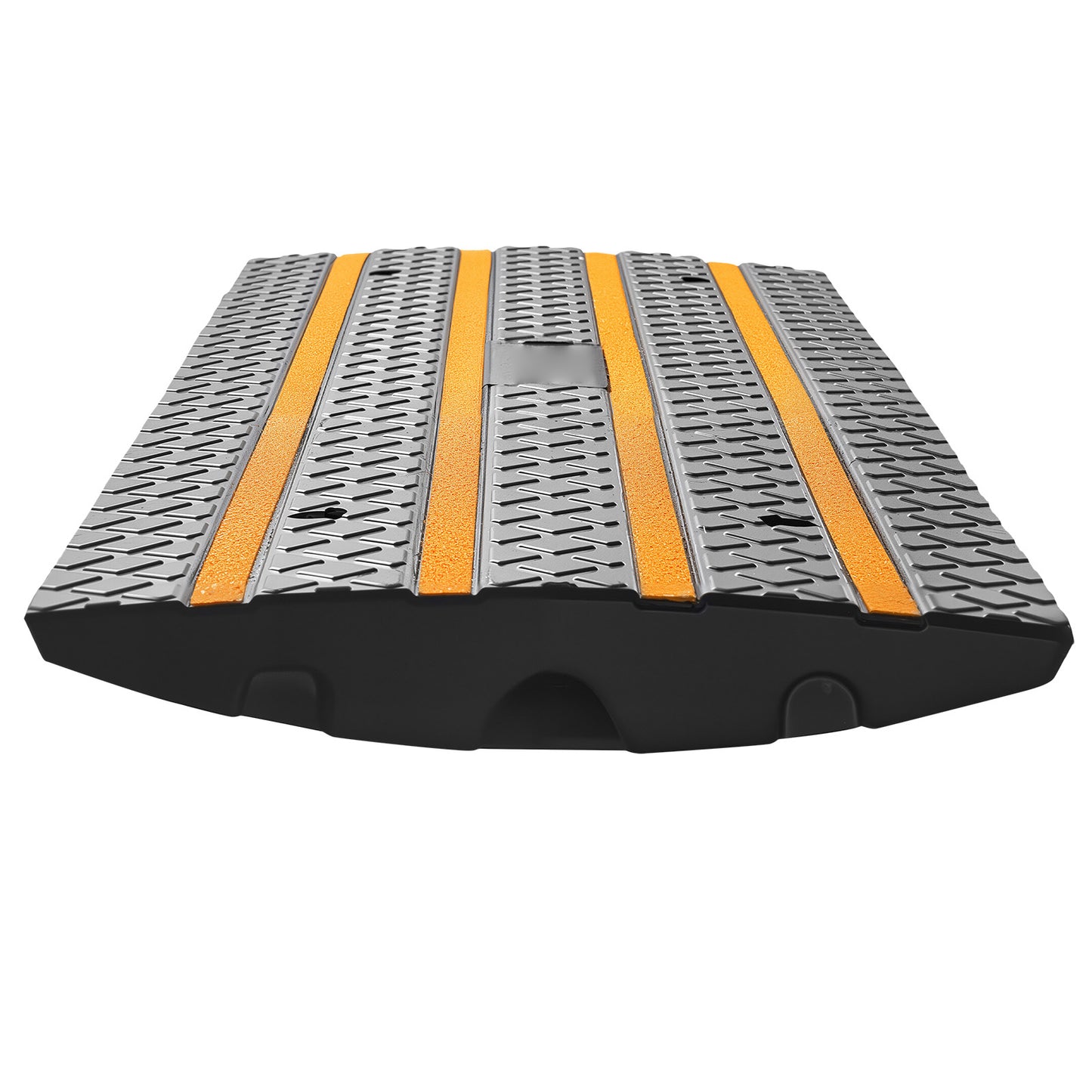 Car Driveway Rubber Curb Ramp, 33069 lbs Load Capacity, 2.6 inch Rise Curbside Bridge Ramp with Yellow Reflective Strips, Suitable for Loading Dock, Warehouse, Garage, Sidewalk (3 Pack) image 7