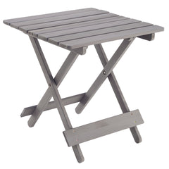 Portable Folding Square Table - Solid Wood Outdoor Patio Table