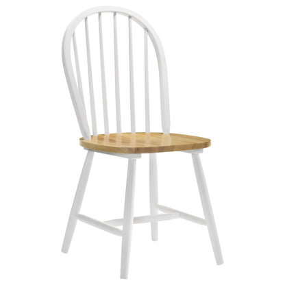 Natural Brown and White Spindle Back Side Chairs (Set of 4) image 3