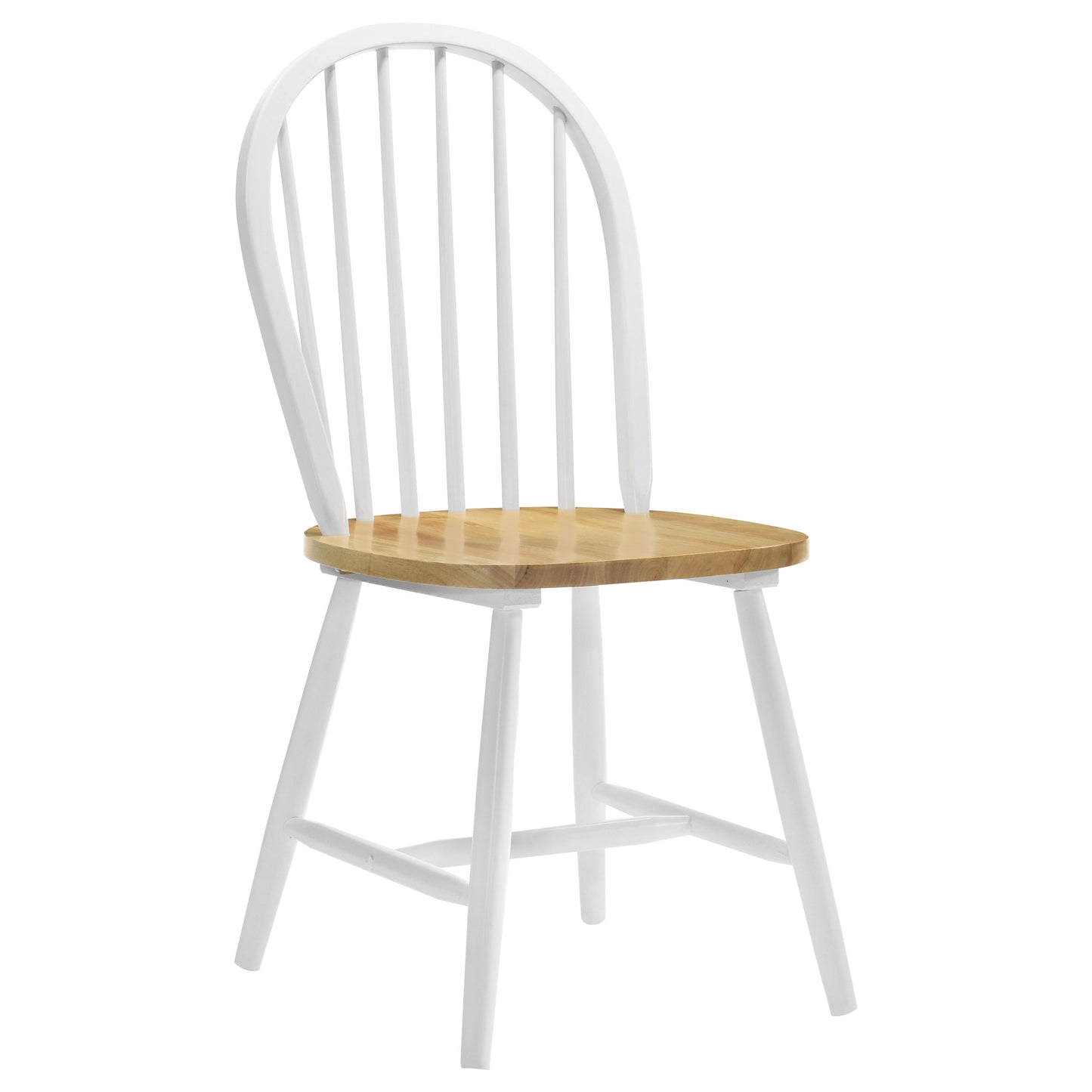 Natural Brown and White Spindle Back Side Chairs (Set of 4) image 3