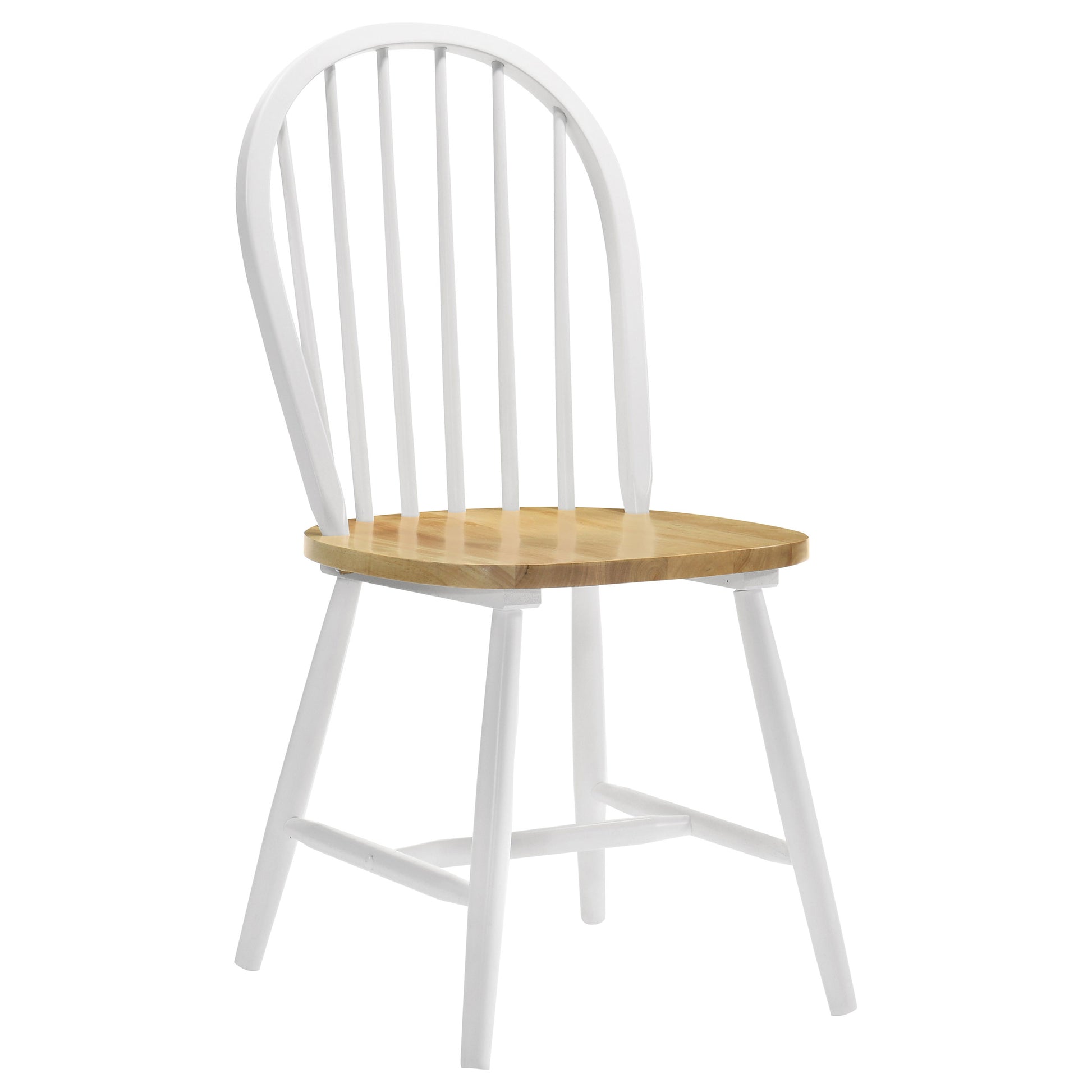 Natural Brown and White Spindle Back Side Chairs (Set of 4) image 3
