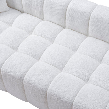 Marshmallow Cloud Compressed Sofa, 102.7" Oversized with Two Cushions, Modern Soft Boucle Sofa for Living Room, Apartment image 11