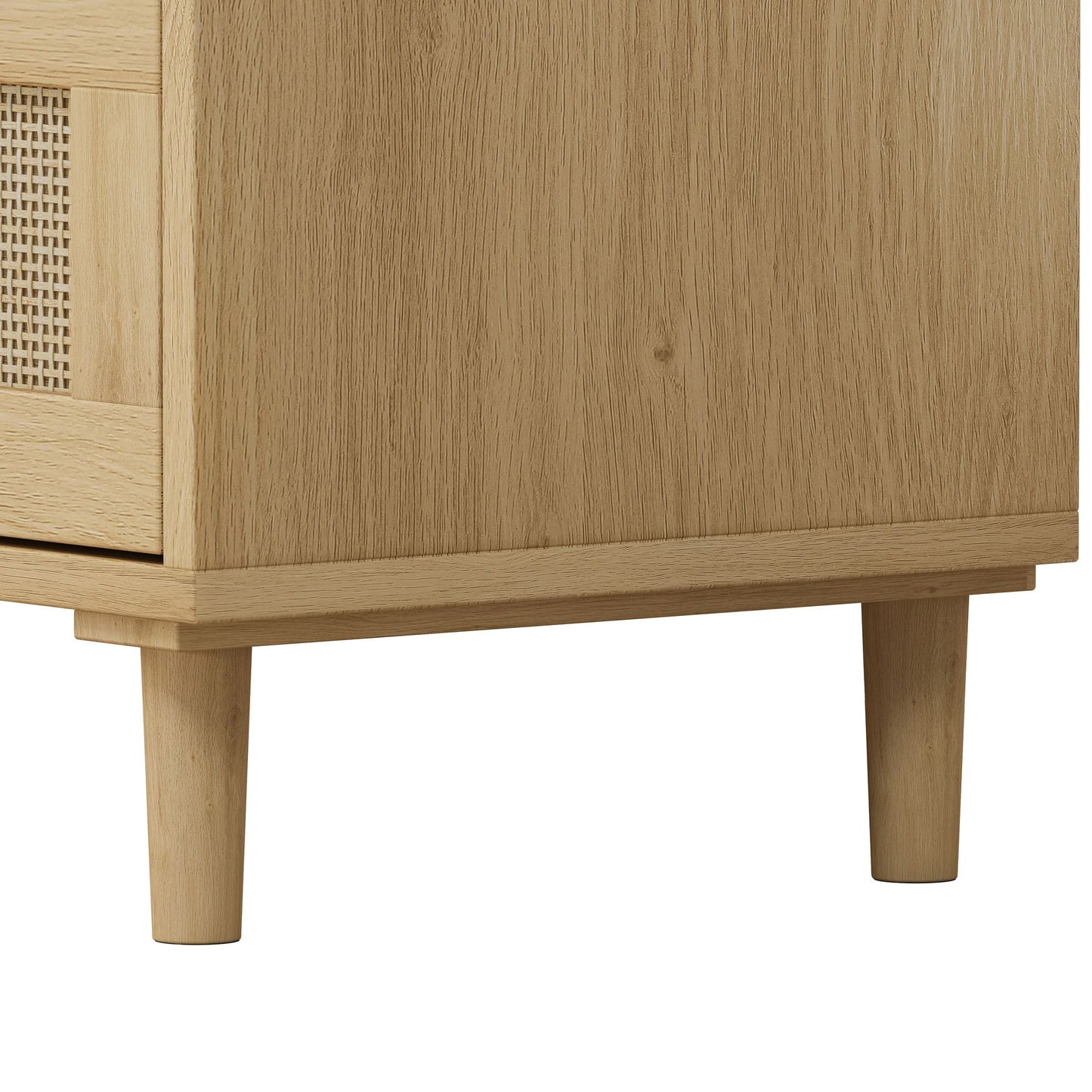 3-Drawers Rattan Storage Cabinet Rattan Drawer (Set of 2),for Bedroom,Living Room,Dining Room,Hallways,Oak image 12