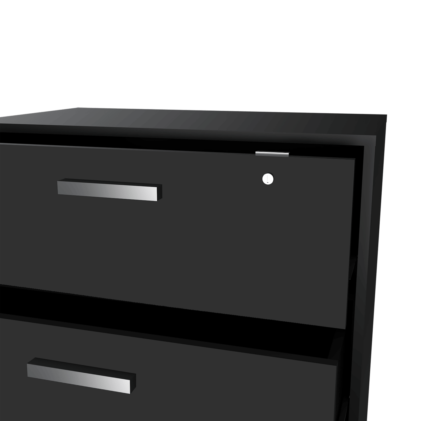 3 Drawers Storage Cabinet with Casters Lions Office, Black Wengue Finish image 12