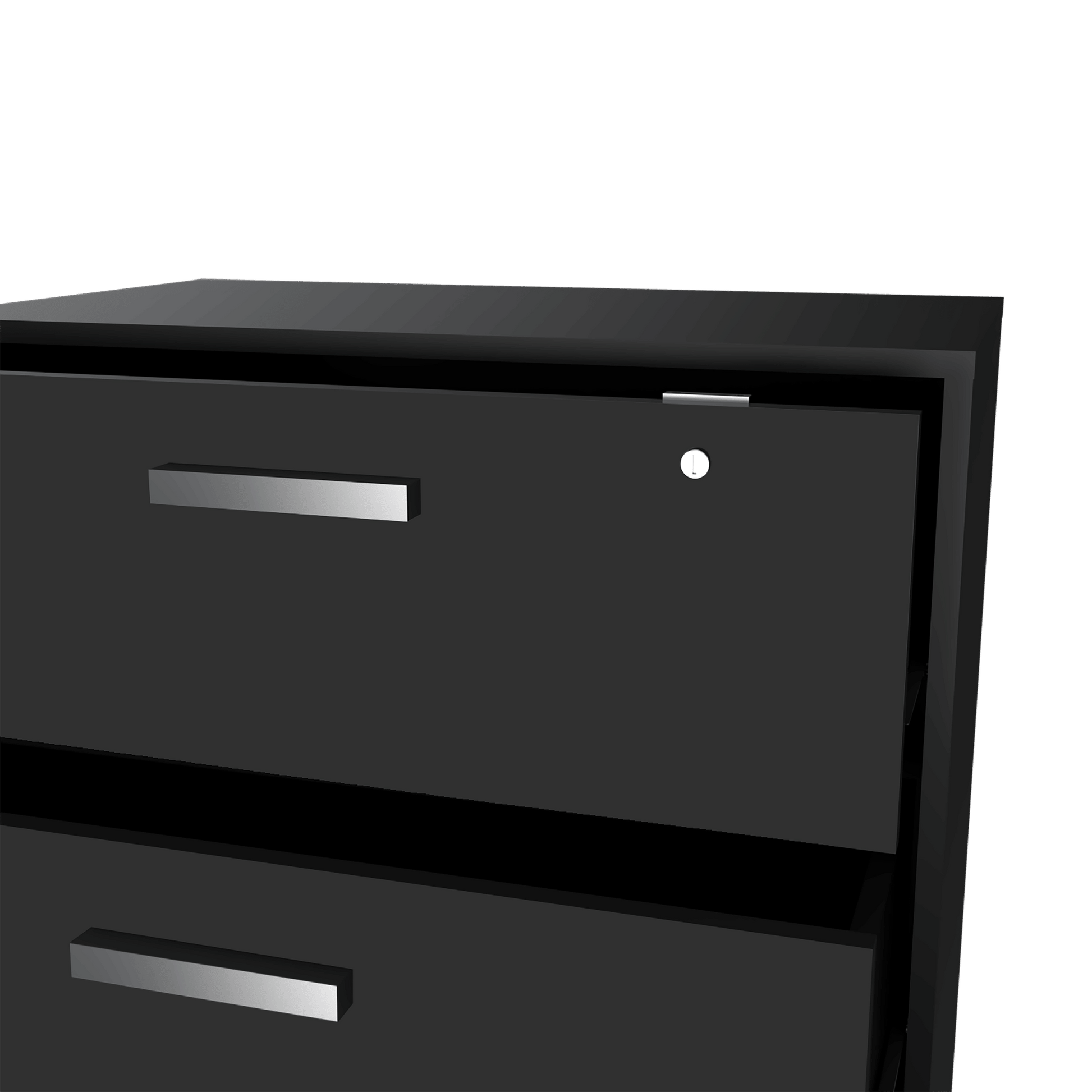 3 Drawers Storage Cabinet with Casters Lions Office, Black Wengue Finish image 12