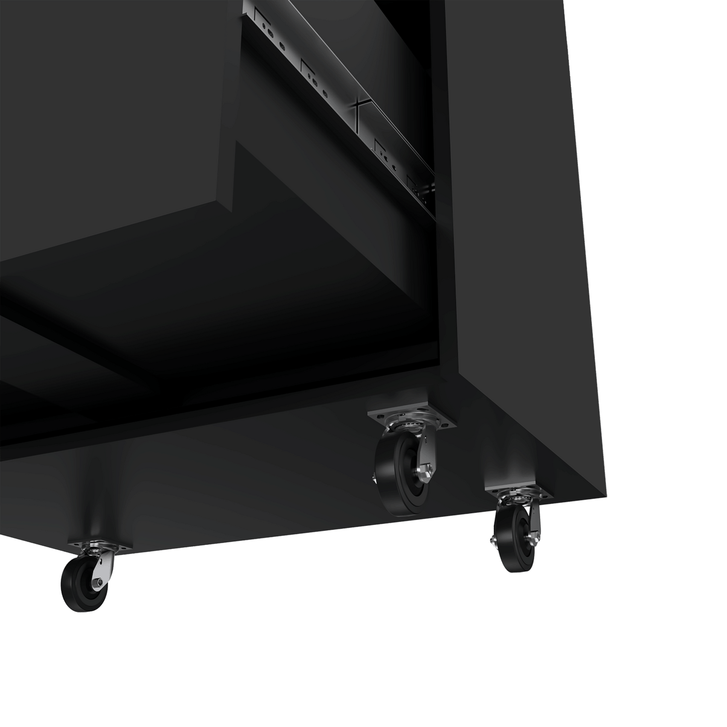 3 Drawers Storage Cabinet with Casters Lions Office, Black Wengue Finish image 2