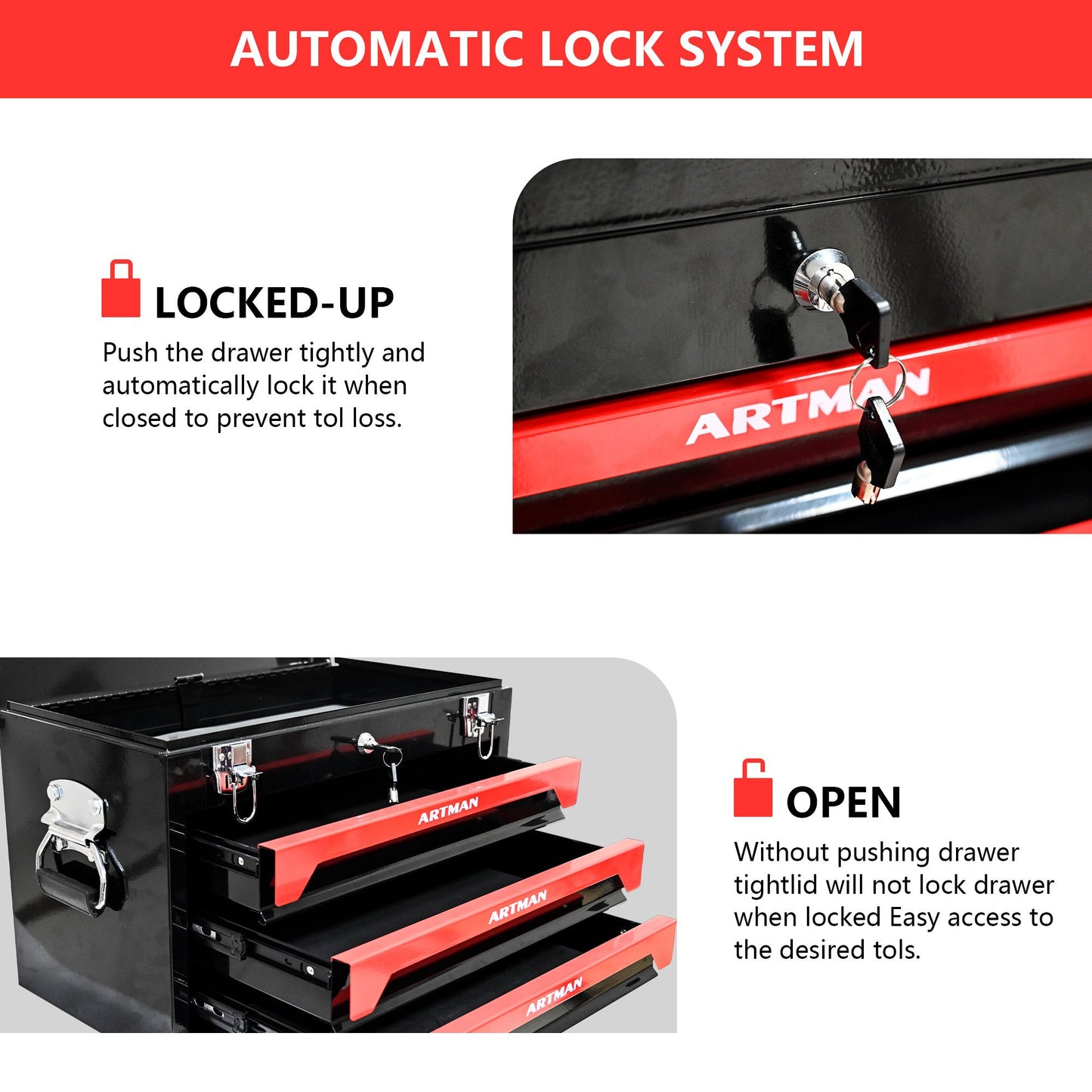 3 Drawers Tool Box image 7