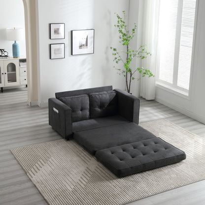 3 Fold Sofa,Convertible Futon Couch sleeper sofabed,Space saving loveseat,Pull Out Couch Bed for Living Room,Dark Gray & image 8