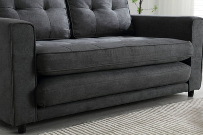 3 Fold Sofa,Convertible Futon Couch sleeper sofabed,Space saving loveseat,Pull Out Couch Bed for Living Room,Dark Gray & image 11