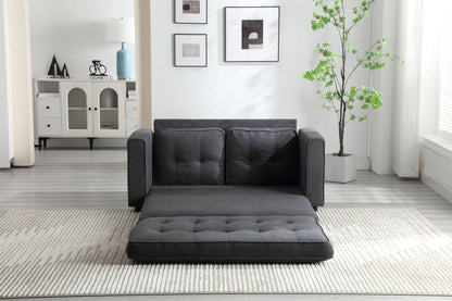 3 Fold Sofa,Convertible Futon Couch sleeper sofabed,Space saving loveseat,Pull Out Couch Bed for Living Room,Dark Gray & image 4