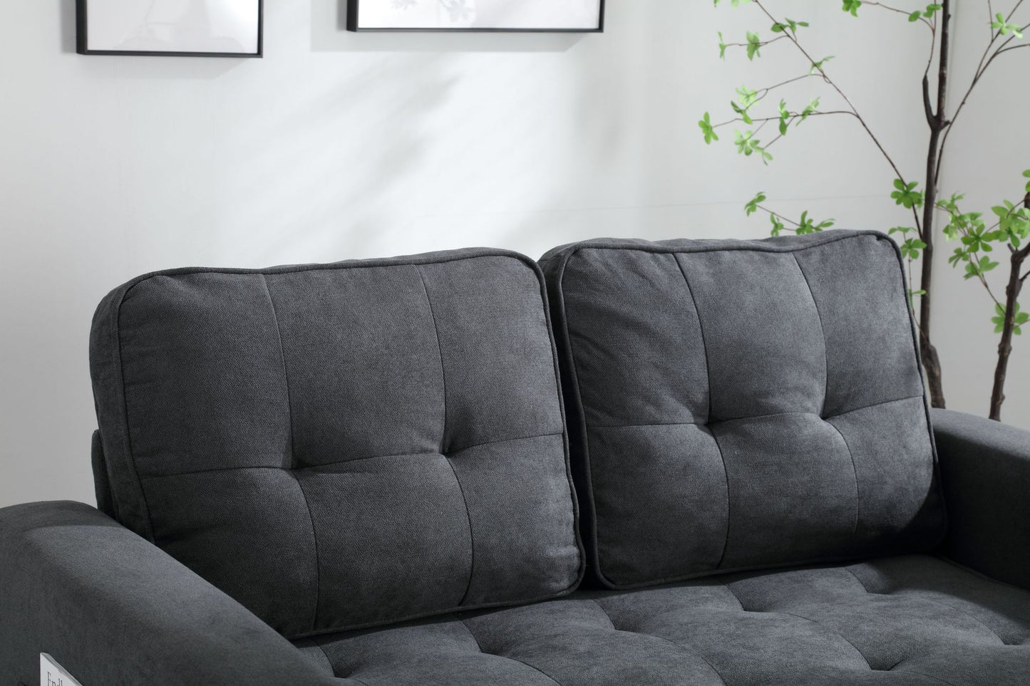 3 Fold Sofa,Convertible Futon Couch sleeper sofabed,Space saving loveseat,Pull Out Couch Bed for Living Room,Dark Gray & image 12