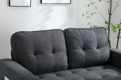 3 Fold Sofa,Convertible Futon Couch sleeper sofabed,Space saving loveseat,Pull Out Couch Bed for Living Room,Dark Gray & image 12