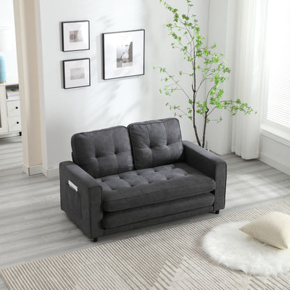 3 Fold Sofa,Convertible Futon Couch sleeper sofabed,Space saving loveseat,Pull Out Couch Bed for Living Room,Dark Gray & image 15