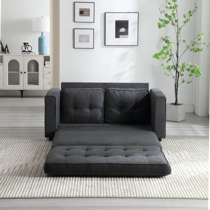 3 Fold Sofa,Convertible Futon Couch sleeper sofabed,Space saving loveseat,Pull Out Couch Bed for Living Room,Dark Gray & image 6