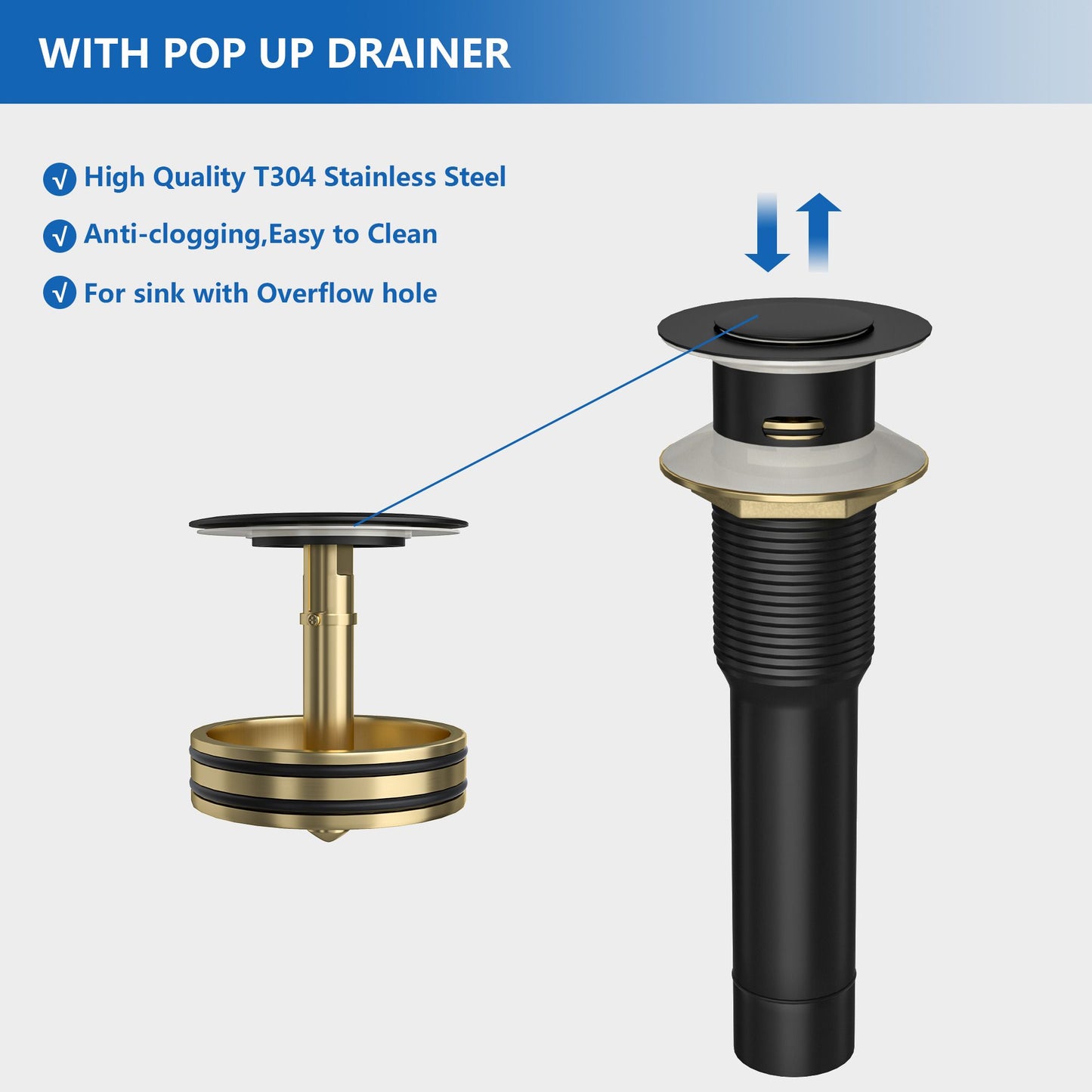3-hole 2-handle Widespread Lavatory Vanity Faucet Bathroom Vessel Basin Faucet with Pop-up drain, Water Supply Hoses image 7