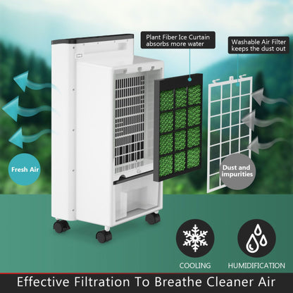 3-in-1 Portable Evaporative Air Conditioner Cooler with Remote Control for Home image 9