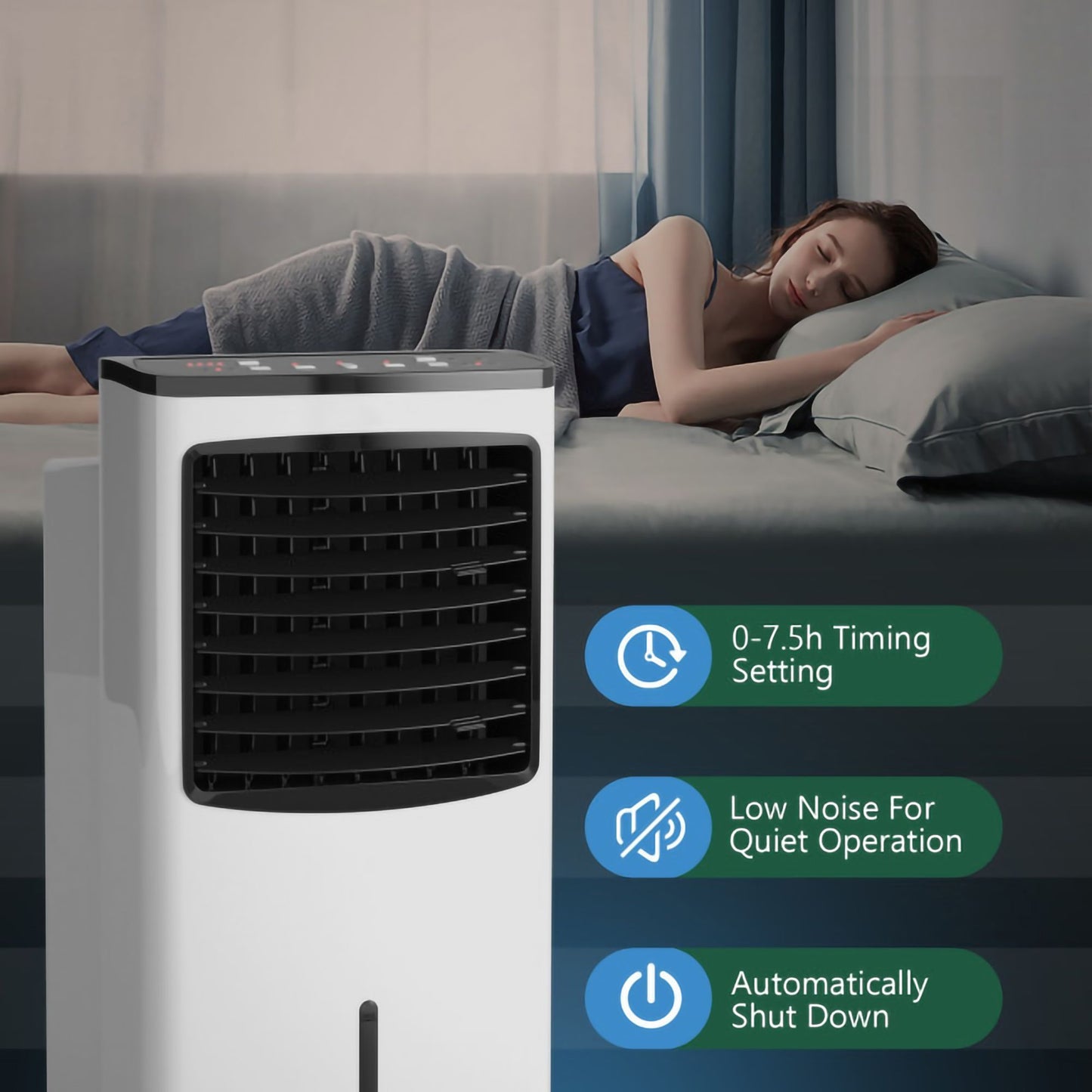 3-in-1 Portable Evaporative Air Conditioner Cooler with Remote Control for Home image 8