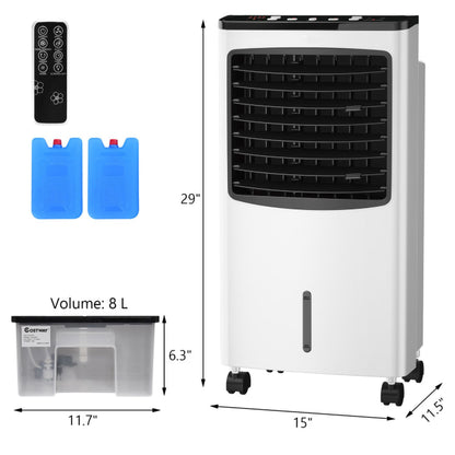 3-in-1 Portable Evaporative Air Conditioner Cooler with Remote Control for Home image 3
