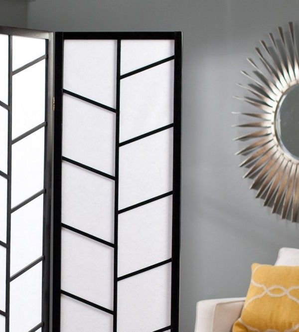 3-Panel Climbing Screen Room Divider, Black image 5