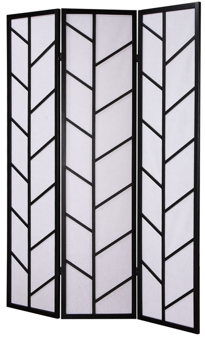 3-Panel Climbing Screen Room Divider, Black image 2