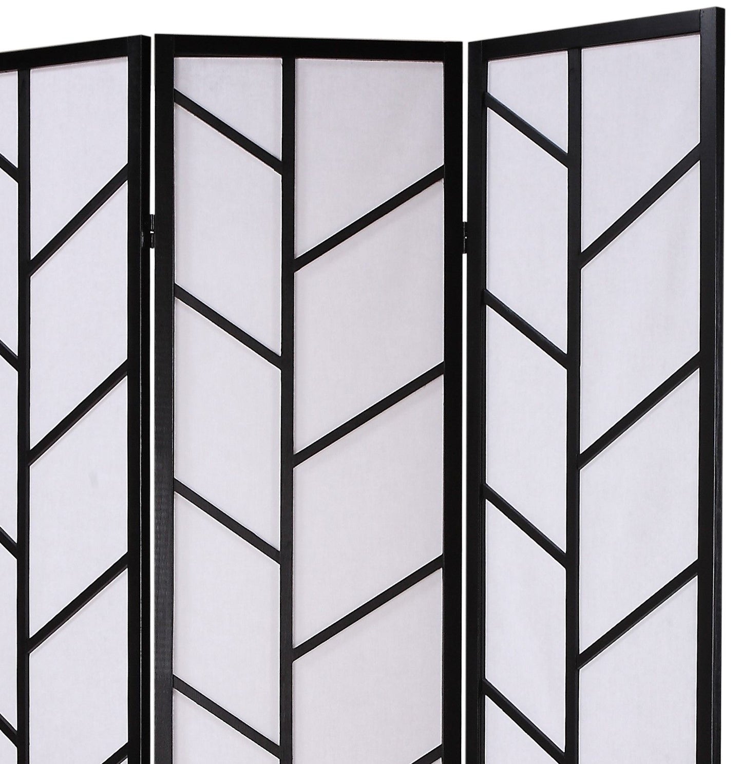 3-Panel Climbing Screen Room Divider, Black image 3