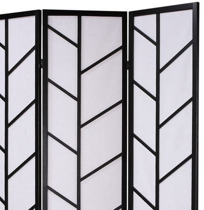 3-Panel Climbing Screen Room Divider, Black image 3
