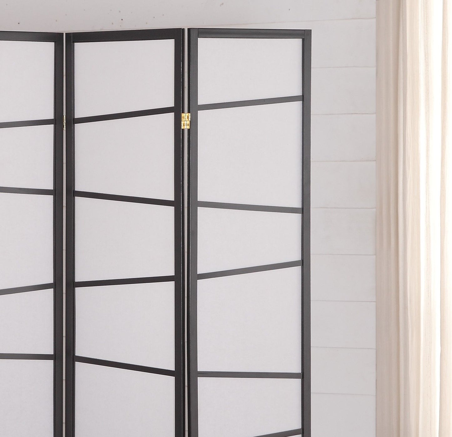 3-Panel Screen Room Divider, Black image 4