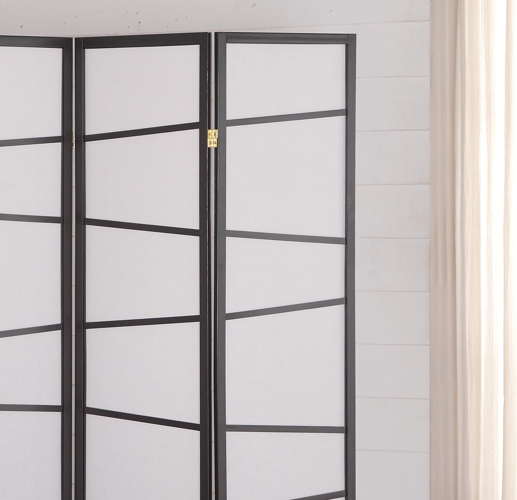 3-Panel Screen Room Divider, Black image 4