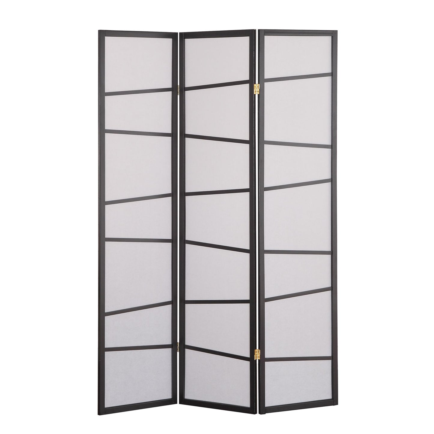 3-Panel Screen Room Divider, Black image 3