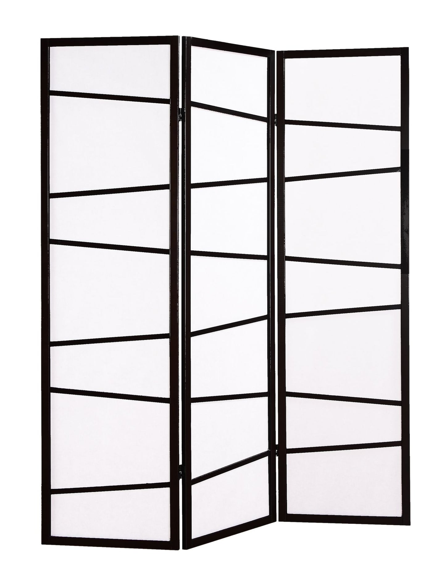 3-Panel Screen Room Divider, Black image 2
