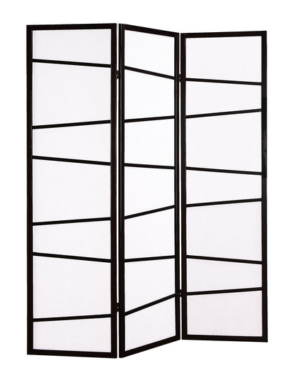 3-Panel Screen Room Divider, Black image 2
