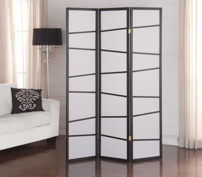 3-Panel Screen Room Divider, Black image 1