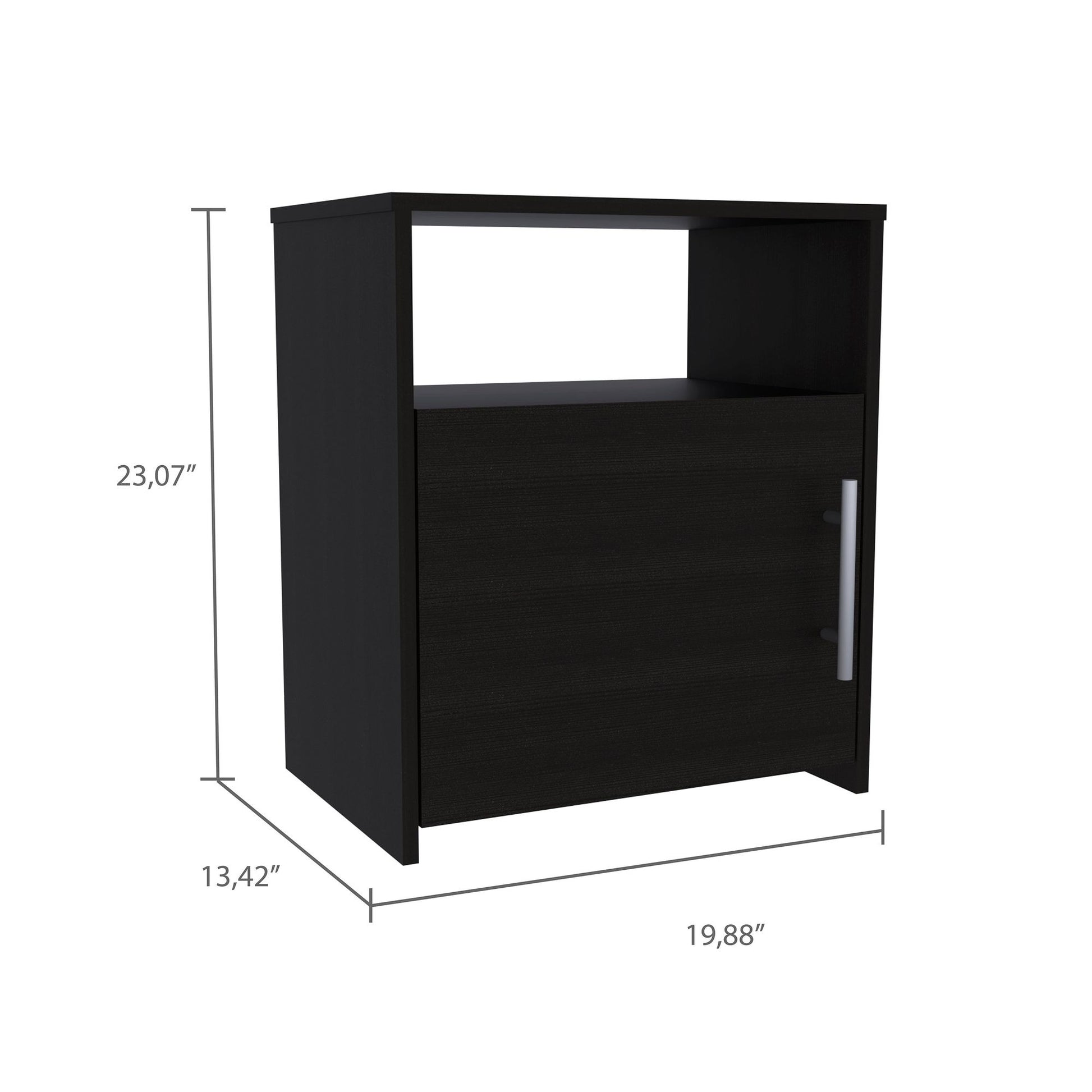 3 Piece Bedroom Set, London Armoire + 2 Omaha Nightstands, Black image 6