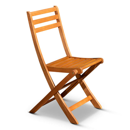 3-Piece Eucalyptus Bistro Set, Square, Natural Oil image 4