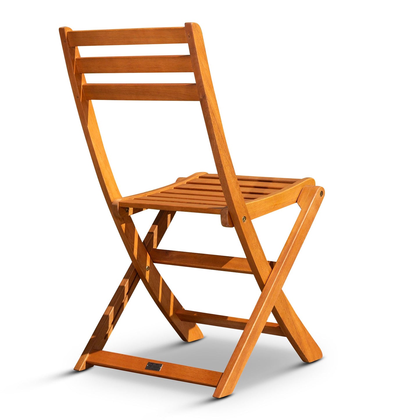 3-Piece Eucalyptus Bistro Set, Square, Natural Oil image 3