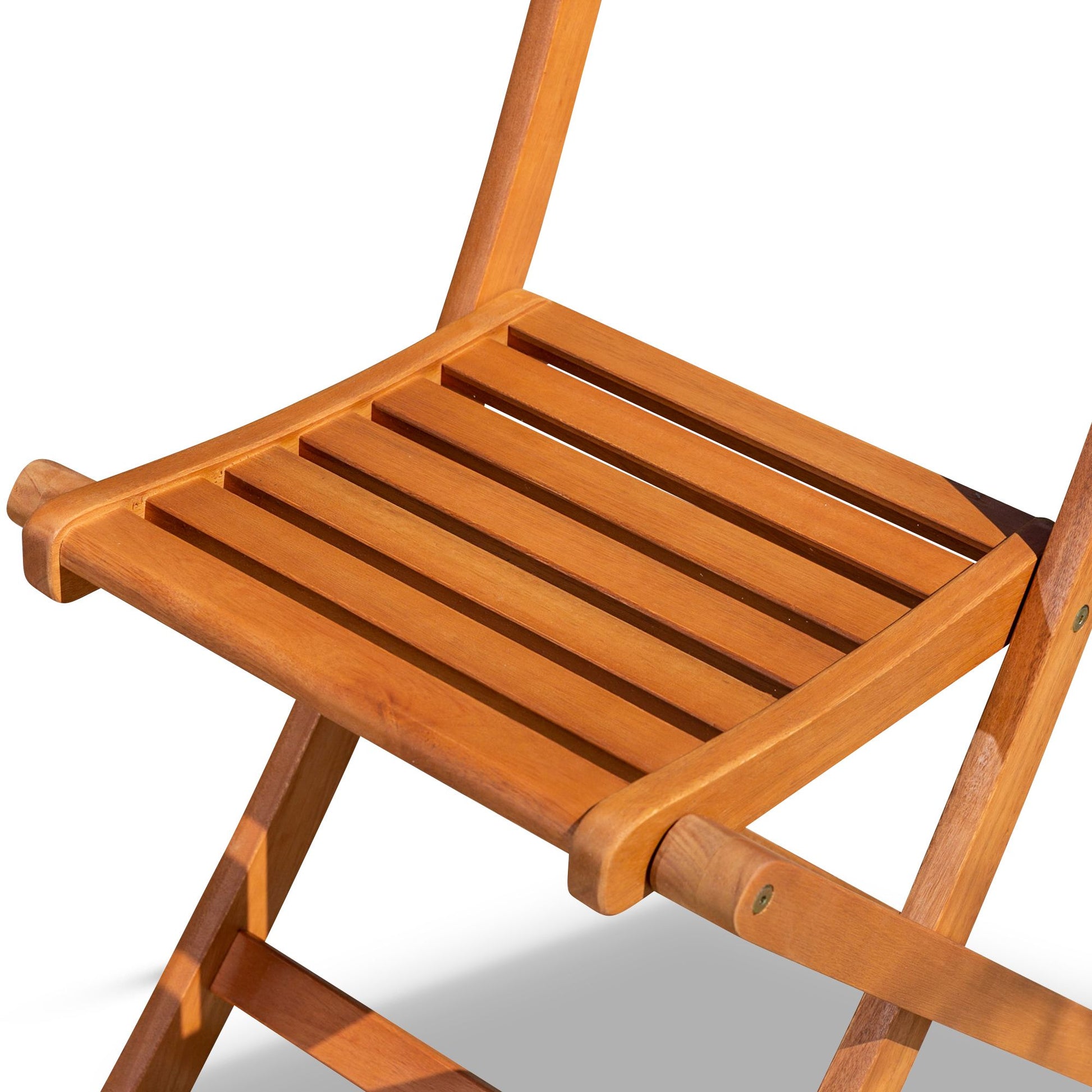3-Piece Eucalyptus Bistro Set, Square, Natural Oil image 5