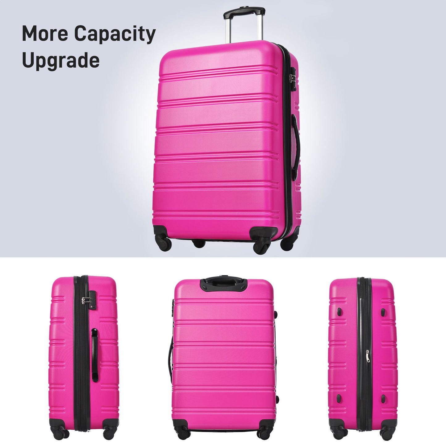3 Piece Luggage Set Hardside Spinner Suitcase with TSA Lock 20" 24" 28" Available image 5