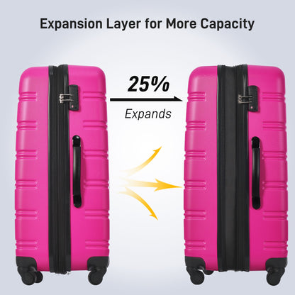 3 Piece Luggage Set Hardside Spinner Suitcase with TSA Lock 20" 24" 28" Available image 2