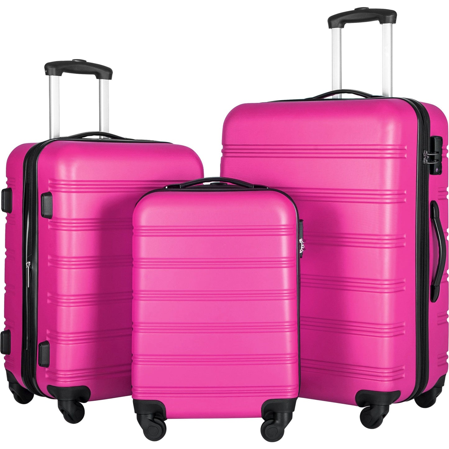 3 Piece Luggage Set Hardside Spinner Suitcase with TSA Lock 20" 24" 28" Available image 1