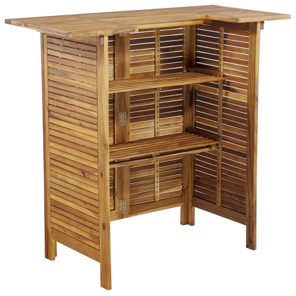 3 Piece Patio Bar Set Solid Wood Acacia image 5