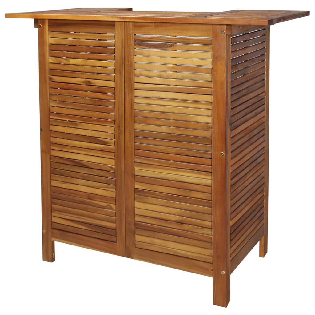 3 Piece Patio Bar Set Solid Wood Acacia image 4