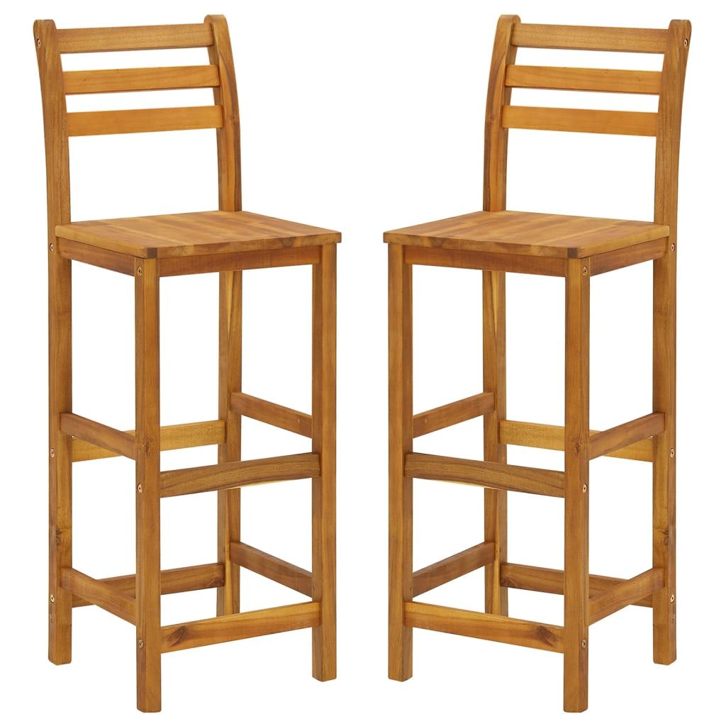 3 Piece Patio Bar Set Solid Wood Acacia image 8