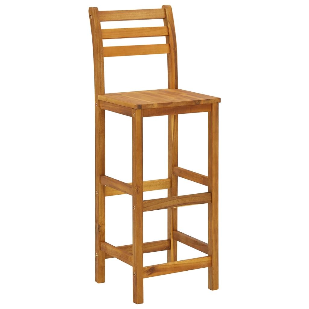 3 Piece Patio Bar Set Solid Wood Acacia image 9
