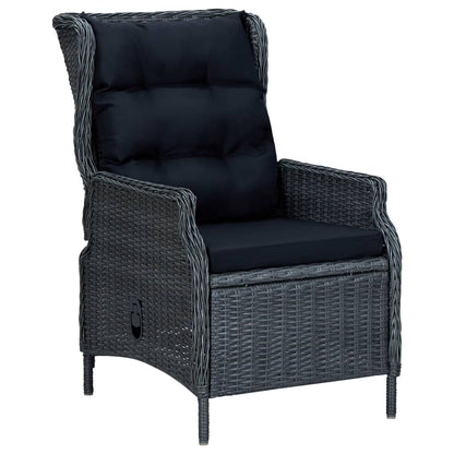 3 Piece Patio Dining Set Dark Gray image 3