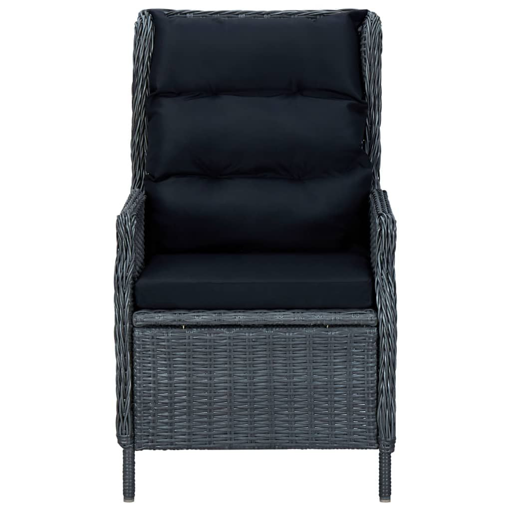 3 Piece Patio Dining Set Dark Gray image 4